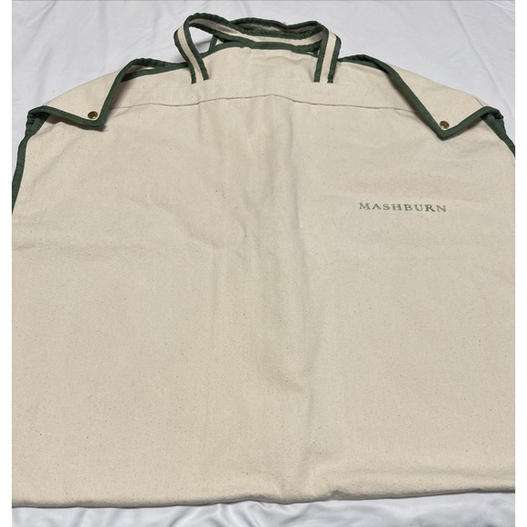 SID MASHBURN Men VTG Business Travel‎ Core Ivory Canvas Garment Suit Cover Bag - Picture 3 of 9